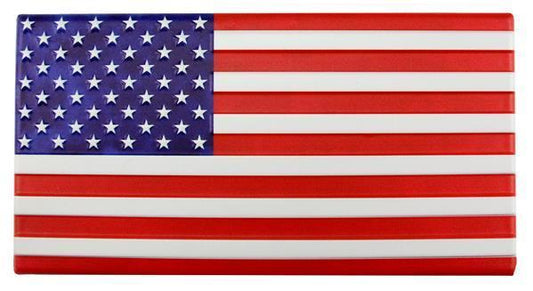 American flag patriotic embossed sign 12 inch by 6.25 inch