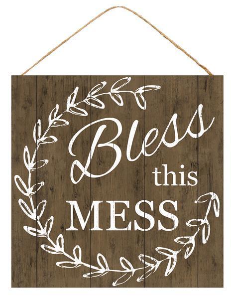 Bless this mess sign 10 inch