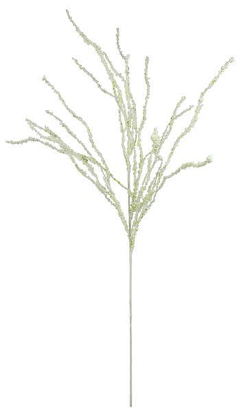 Beaded curly twig spray, cream 37 inch