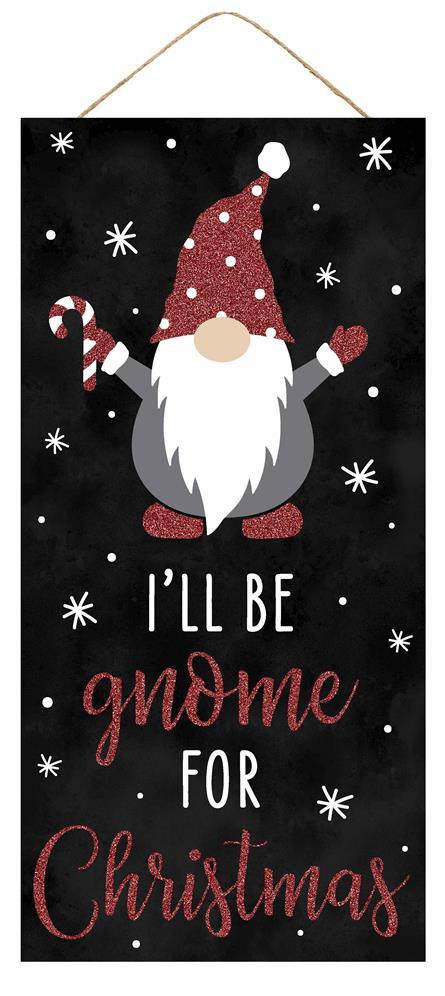 12.5 inch H X 6 inch L glitter gnome for Christmas black, grey, red, white AP8851