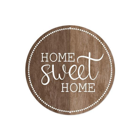 Home Sweet Home rustic farmhouse 8 inch round metal sign