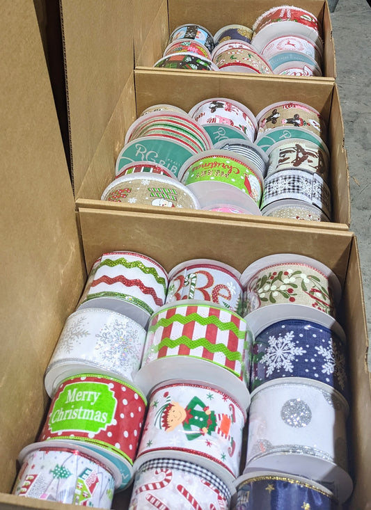 Melissa'a Collection 2.5 inch x 10 yard ribbon boxes