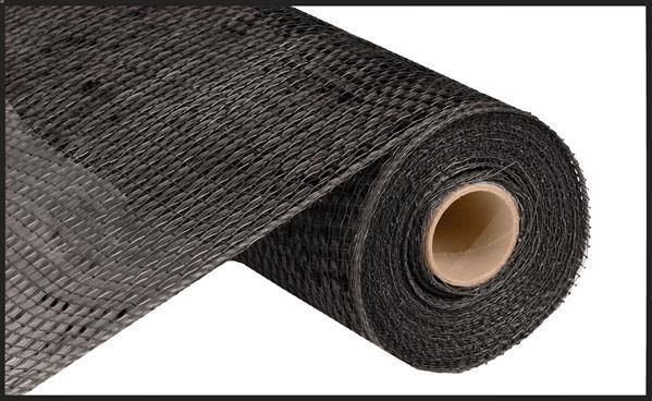 10 inch x 10 yard black with black foil deluxe wide foil mesh