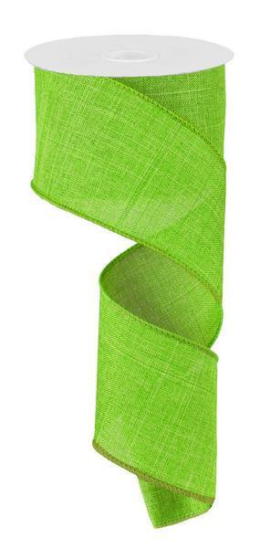 Fresh Green 2.5 inch x 10 yards royal burlap wired ribbon