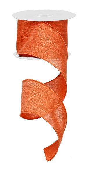 Coral wired ribbon 2.5 inch by 10 yards royal burlap