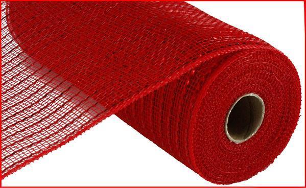 21 inch X 10 yards matte wide foil mesh matte red