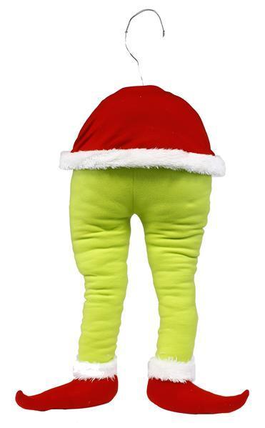 18 inch elf bottom decor wreath attachment lime green red and white
