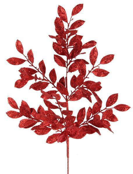 22 inch long glitter vine spray red sold in a pack of two